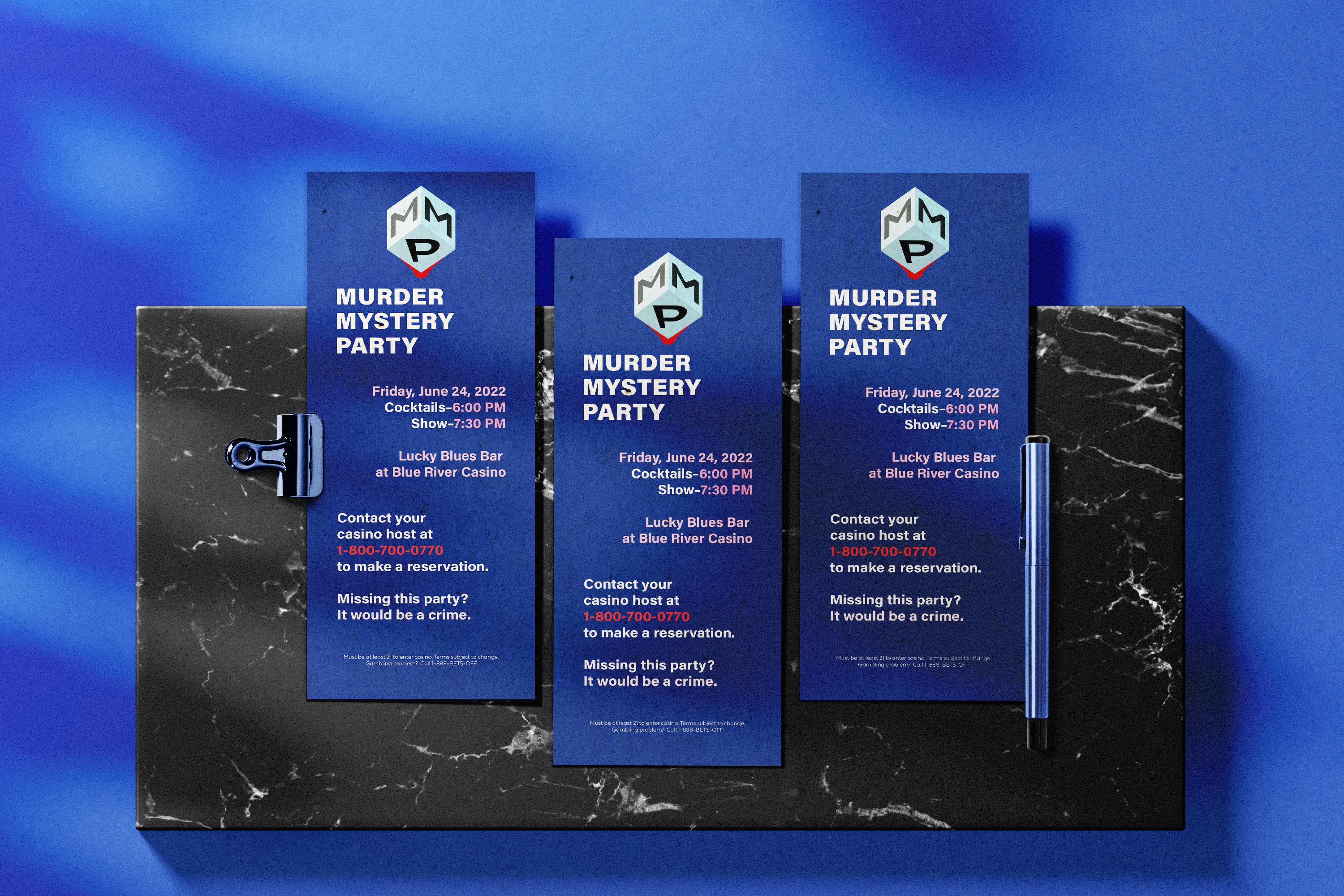 Murder Mystery Party Invite Design  : Kurtis Bertel